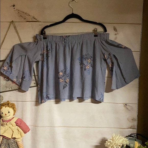 Astr Tops - Astr; Bare; Off Shoulder; Blouse; Top; L